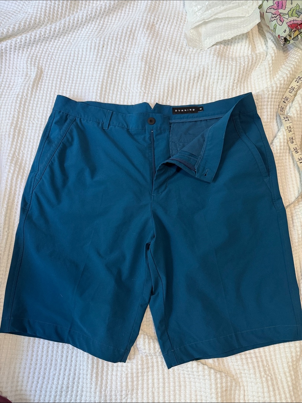 Dunning Teal Hybrid Shorts for Men